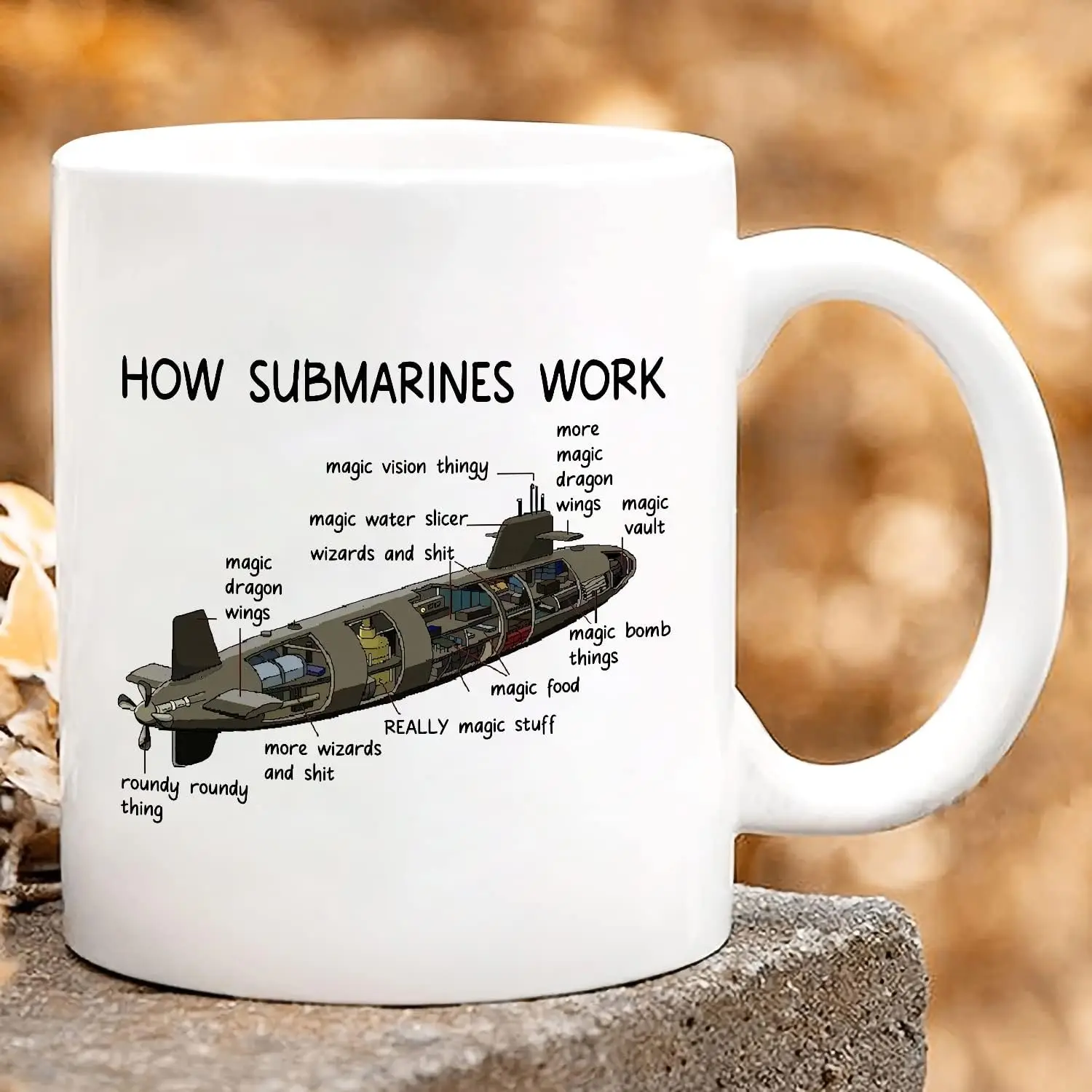 How Submarines Work Novelty Coffee Mug Gifts For Veteran Soldier Him Her Girl Friend Family Friend On Birthday Xmas Thanksgiving