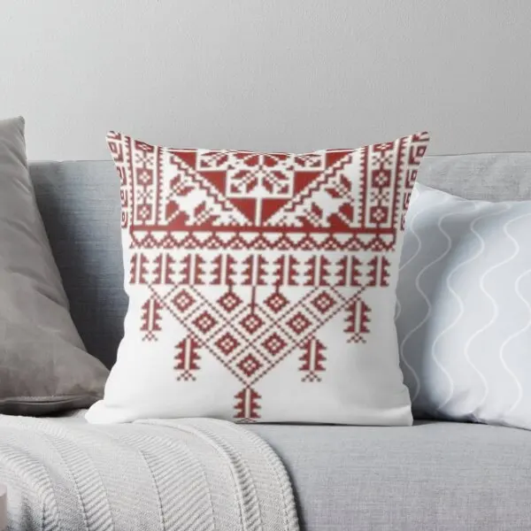 Palestinian Tatreez  Printing Throw Pillow Cover Soft Decorative Decor Hotel Office Throw Square Pillows not include One Side