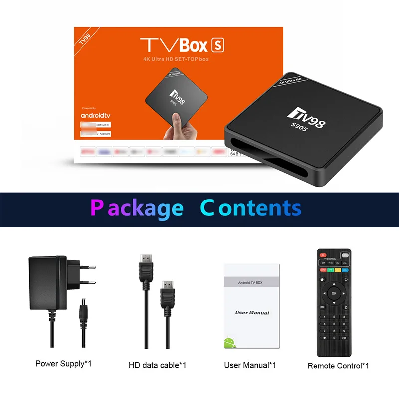 TV98 S905 Set-top Box Android 12 TV Box HD 4K Quad Core 2.4G WIFI Intelligent HDMI Interface TV Box