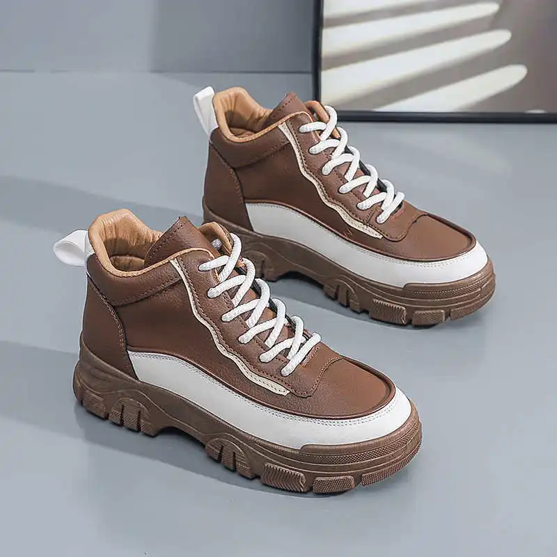 Fall Thick Sole Women's Shoes Models Mary Jane Grey Sneakers Female Sports Sapatos Trending Products Loafers Snearkers