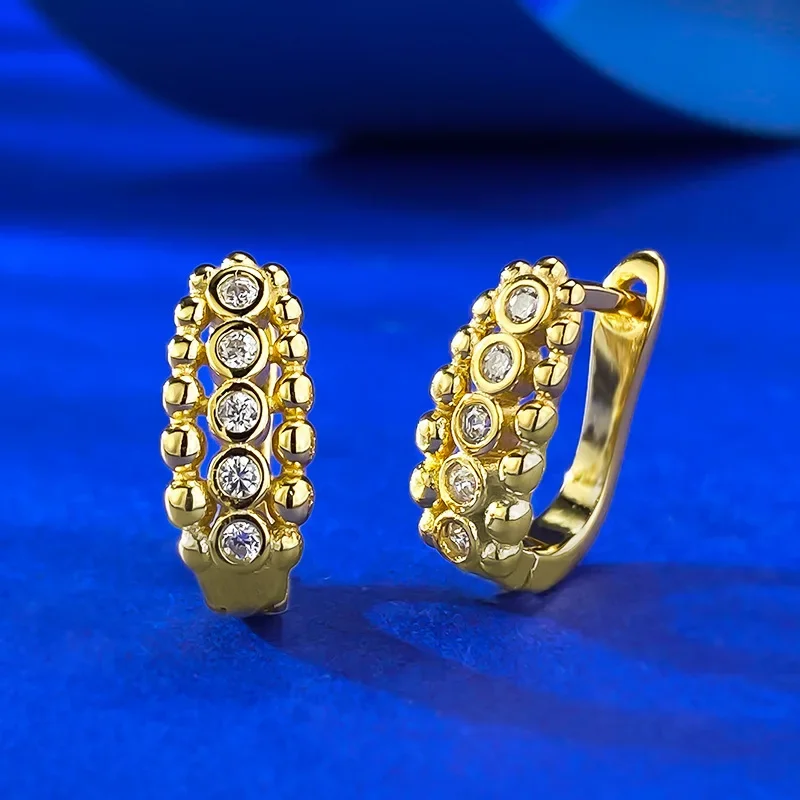 

НОВЫЕ серьги из серебра S925 с пузырьковыми камнями и модными и персонализированными европейскими и американскими серьгами AliExpress