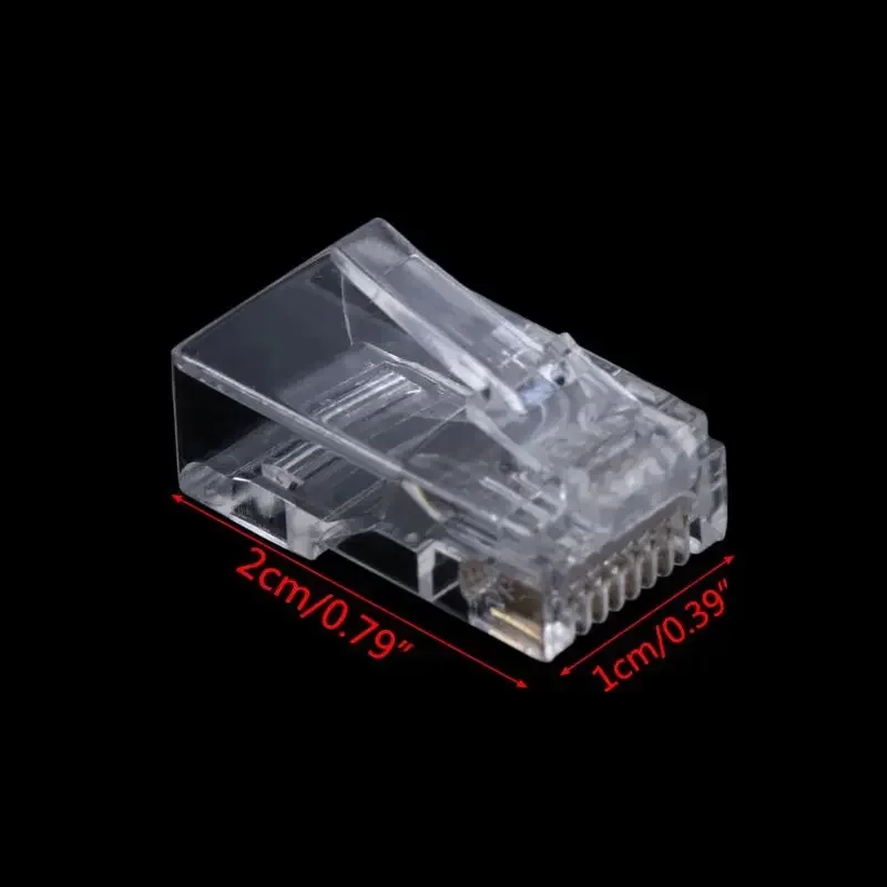ANPWOO 100 قطعة مطلية بالذهب RJ45 صافي كابلات الشبكة وحدات التوصيل Cat5 CAT5e موصل 8P8C وحدات Rj45 محطات التوصيل