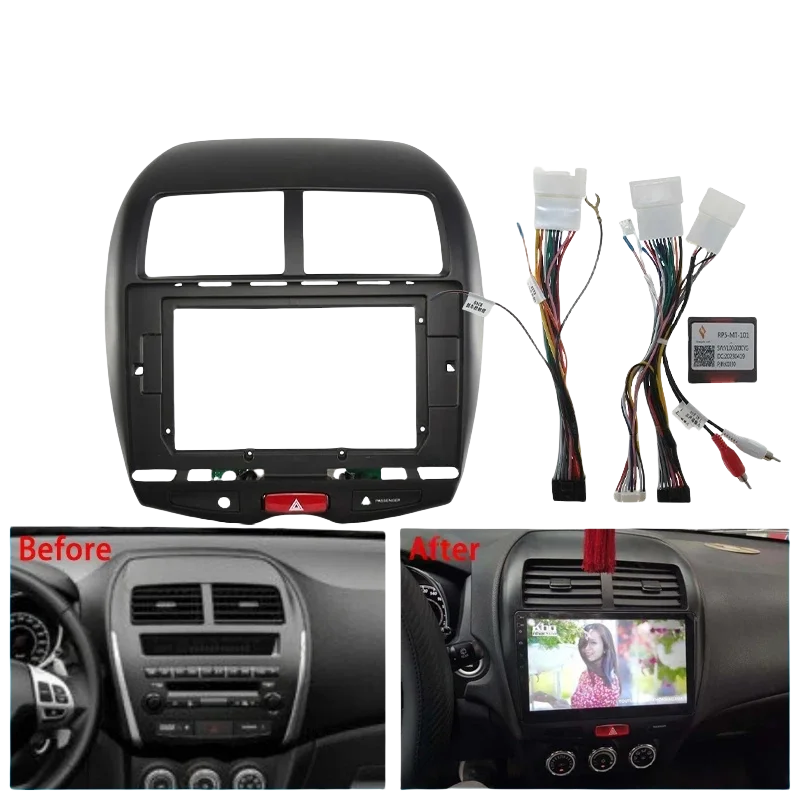 10-дюймовый автомобильный радиоприемник Canbus Box для Mitsubishi ASX RVR 2010-2016, рамка Android 2Din MP5-плеер, стереопанель