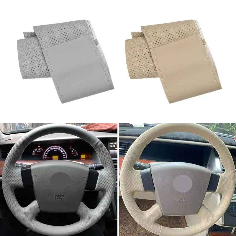 Hand Zöpfe Auto Lenkrad Perforierte Leder Abdeckung Trim Für Nissan Teana 2003-2007 Cefiro 2003-2008 Renault Samsung SM5