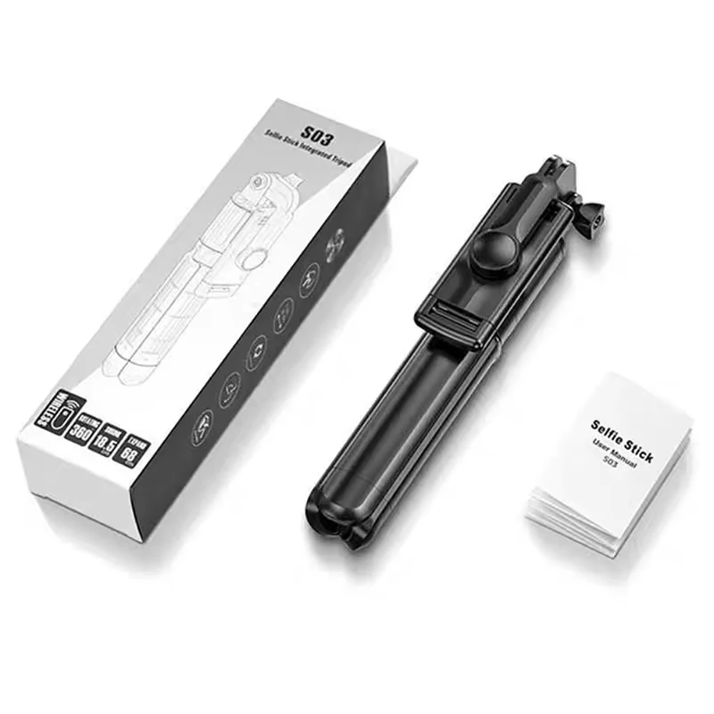 S03 68cm 셀카봉 삼각대 스탠드 블루투스 리모컨 확장 삼각대 아이폰 휴대폰 틱톡 짐벌 무선 휴대폰