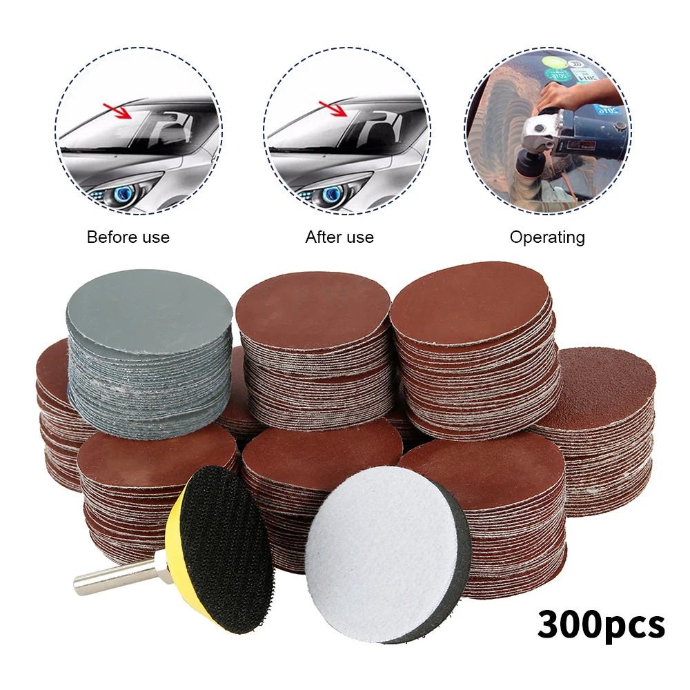 300pcs 소형 2 인치 사포 플러시 사포 재료 및 자동차에 적합한 고효율 사포