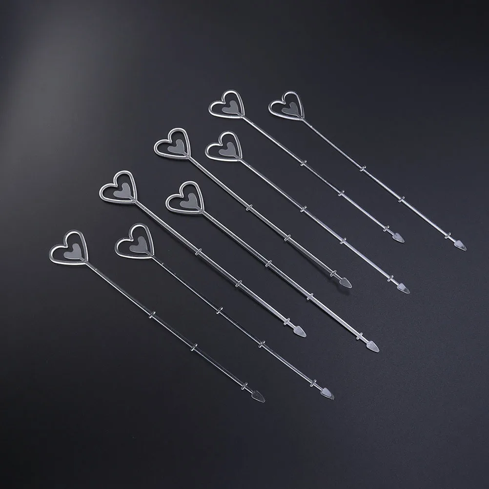 

80pcs Flower Tag Holders Heart Shape Plastic Label Clips For Wedding Party Decorations Reusable Paper Clips Flower Shop Supplies
