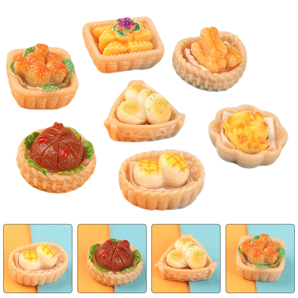 

15pcs Resin Mini Snack Tiny Chinese Food House Props Mixed Style Decorative Fake Dessert Ornament Miniature Kitchen Accessories