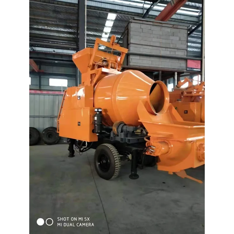 YG Trailer Mounted Concrete Mixing Pump Machine Concrete Pump with Mixer Construction Small Concrete Pump Stationary Sale for US