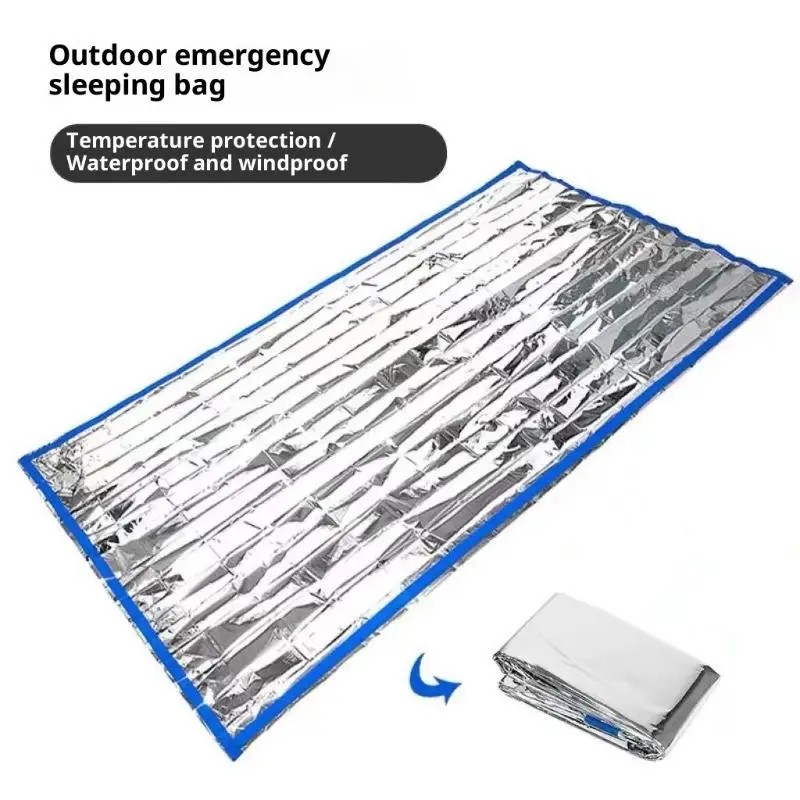 Emergency Sleeping Bag Waterproof Portable Survival Outdoor Camping Gear Thermal Sack First Aid Rescue Kit Mylar Blanket