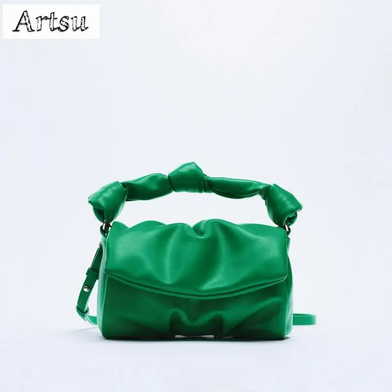 2024 Women's Bag Shoulder Bags Spring New Shoulder Bag Cloud Wrinkled Bag Korean Style Trend Solid Color Zipper Crossbody Bags