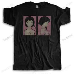 Serial Experiments Lain T Shirts Men Short Sleeve Anime Manga Glitch Aesthetic Iwakura T-shirt Streetwear Tee Tops Cotton Tshirt