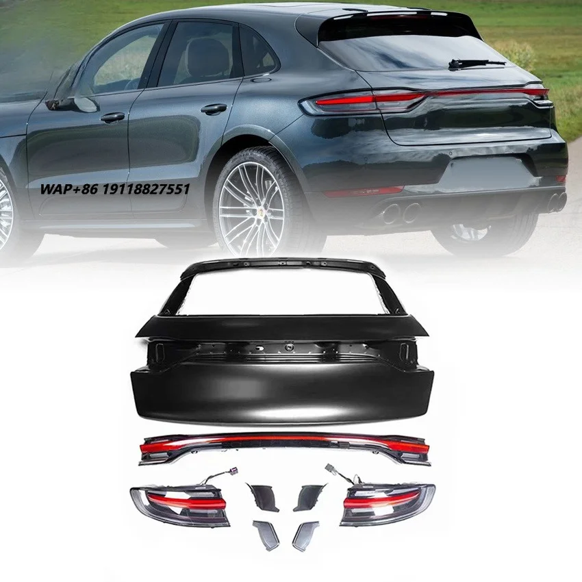 CZJF Rear Gate Tailgate for Macan 2010 2011 2012 2013 2014 Upgrade to 2021 Tail Light Red Black Color