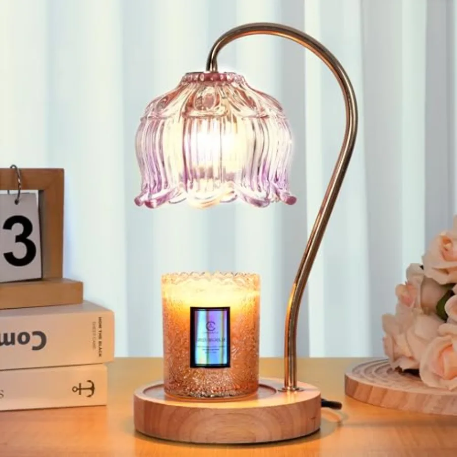 

Flower Candle Warmer Lamp with Timer and Dimmer - Fits All Jar Scented Candles - Unique Birthday and Mother's Day Gift for Wome