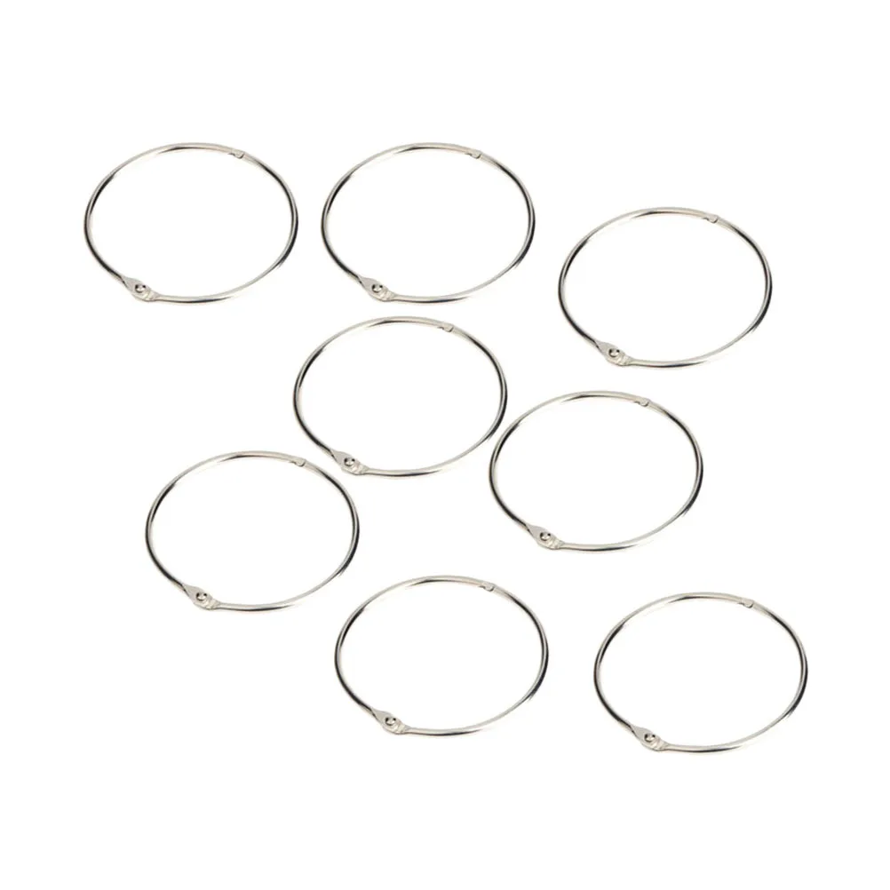 50 قطعة حلقات الموثق الصلب السلس الفضة إنهاء الحديد كتاب خواتم للمنزل مكتب المدرسة الايداع الحرفية DIY بها بنفسك المجلات سجل القصاصات #6