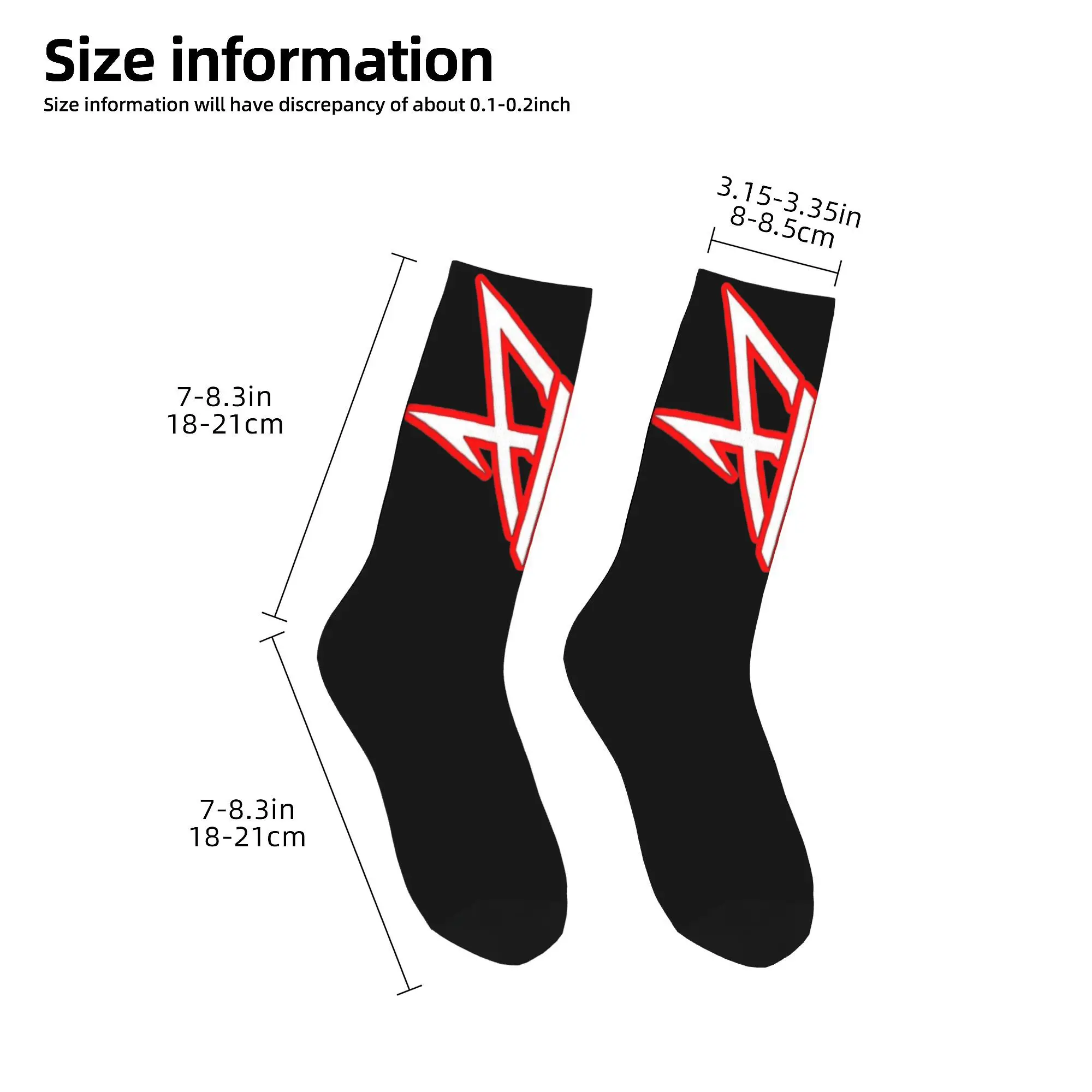 Stylish Men Women Crew Socks Falling In Reverse Rock Band Logo Merchandise Super Soft World Tour  Sweat Absorbing Socks