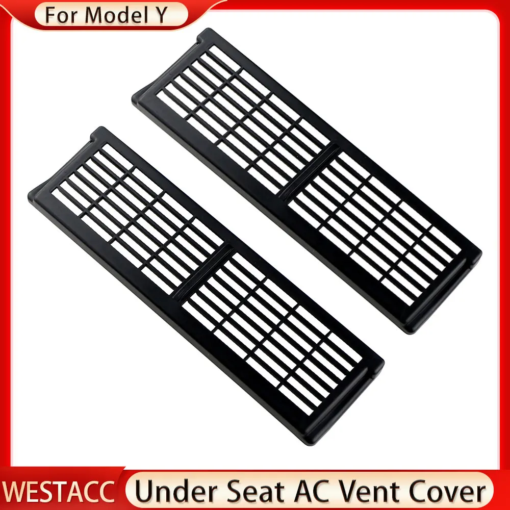 Car Rear Under Seat AC Vent Cover per Tesla Model Y Modely 2020-2023 2Pcs Anti Dust Air Conditioner Outlet Pad Case accessori