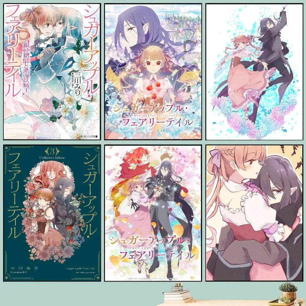 Pósteres de Anime Sugar Apple Fairy Tale para sala de estar, Bar, cafetería, lienzo de calidad, estilo Vintage, pintura de cómics, arte, decoración de pared del hogar, Pictu