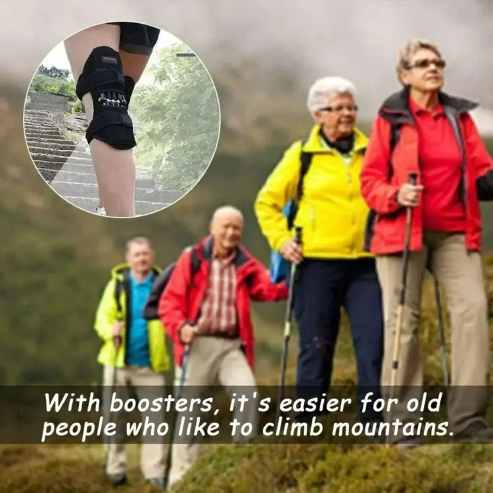 1/2PCS Rebound Spring Knee Protection Boosters Breathable Fixed Booster Support Knee Pads Non-Slip Knee Sleeve Sports