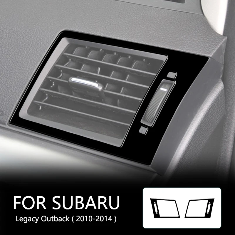 

Front Dashboard Air Vents Brand New ABS Gloss Black Stickers For Subaru Legacy Outback 2010-2014 Car Interior Accessories