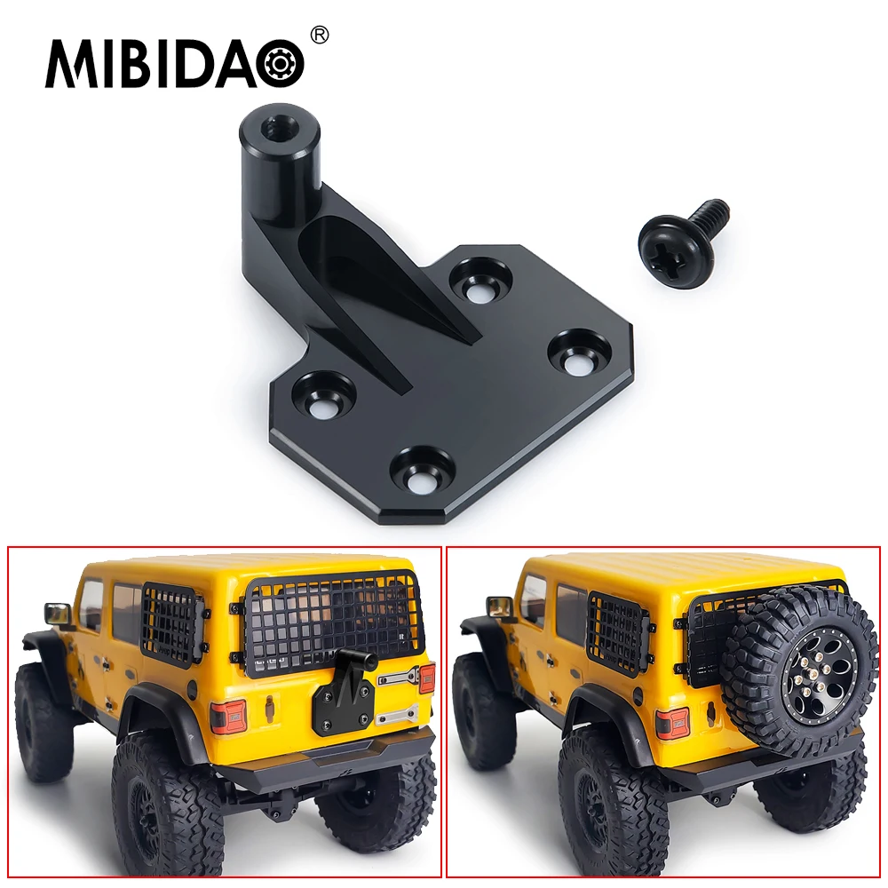

MIBIDAO задний кронштейн для запасного колеса, опорная подставка, держатель, кронштейн для осевого SCX24 AXI00002 Jeep Wrangler 1/24, модель автомобиля на гусеничном ходу с дистанционным управлением