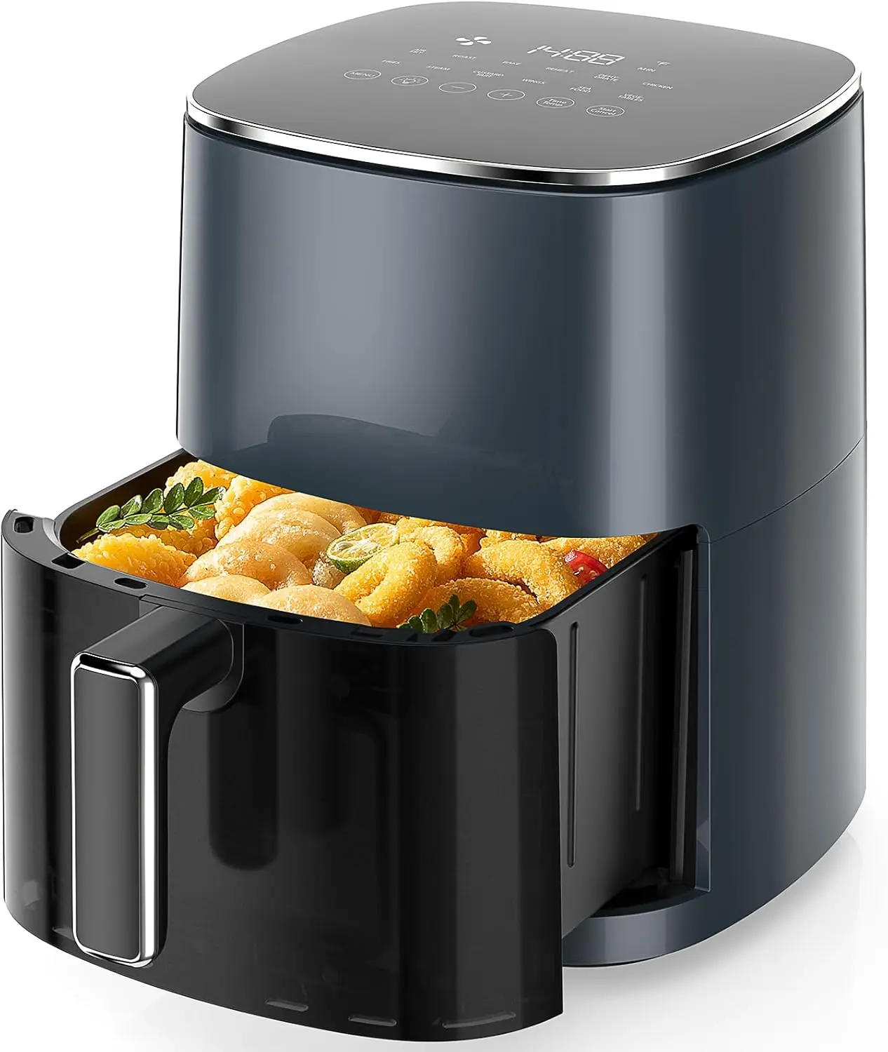 

6QT Square Air Fryer with Window, 12-in-1 Oven for Family, 400°F Rapid Air Technology, Nonstick Basket