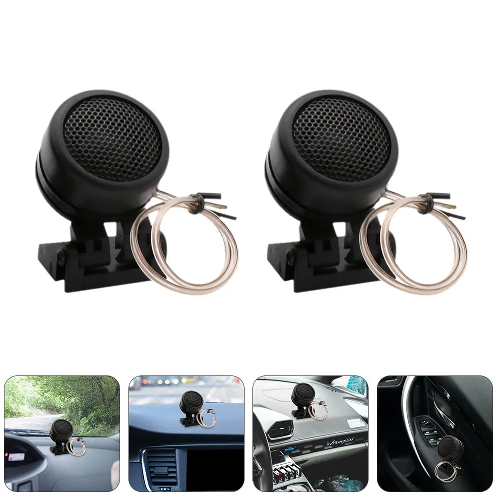 

1 пара автомобильных твитеров: компактный дизайн, громкий и чистый звук, прочный материал, автомобильные аудио-твитеры, кронштейны в комплекте