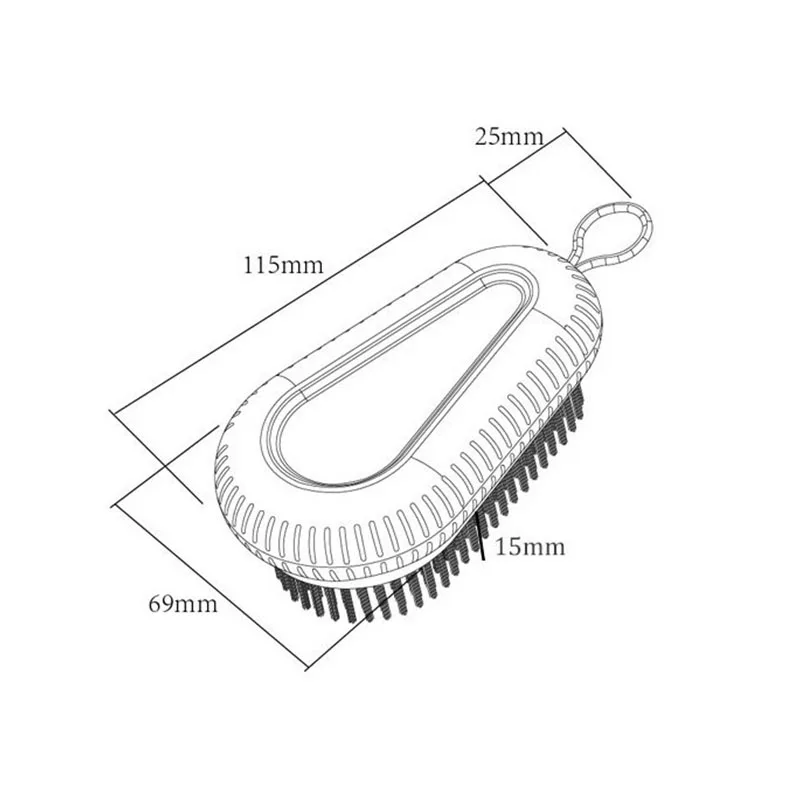 Brosse à récurer multifonctionnelle pour vêtements, fourrure douce, chaussures, ménage, minimaliste, poignée en plastique, brosse à linge, fournitures de livres