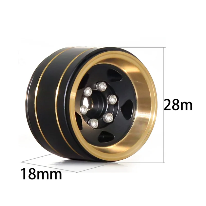 4 шт. 1,0 латунная ступица колеса для 1/18 TRX4M SCX24 FCX24 RC автомобильные детали для обновления