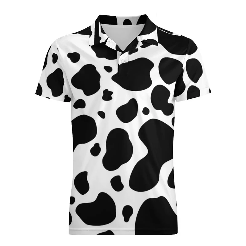 Dalmatian Dog 3D Printed Short Sleeve Polo Shirts For Men Clothes Simple Spot POLO Shirt Casual Love Animal Women Button Tops