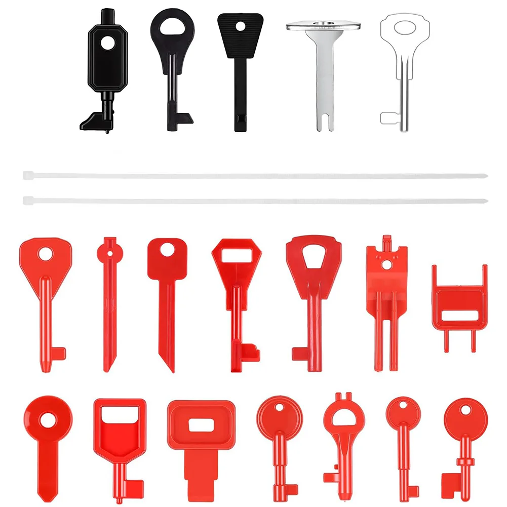 19 Pcs Fire Alarm Test Key Set Call Point Manual Reset Keys For Security System Maintenance And Drill Tools