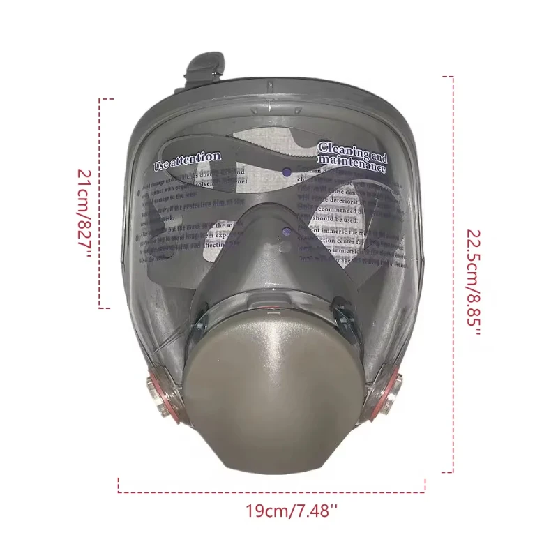 6800 Anti-Fog Gas Mask Industrial Paint Spray Vaccination Safety Work Dust Filter Full Face Protection With Formaldehyde