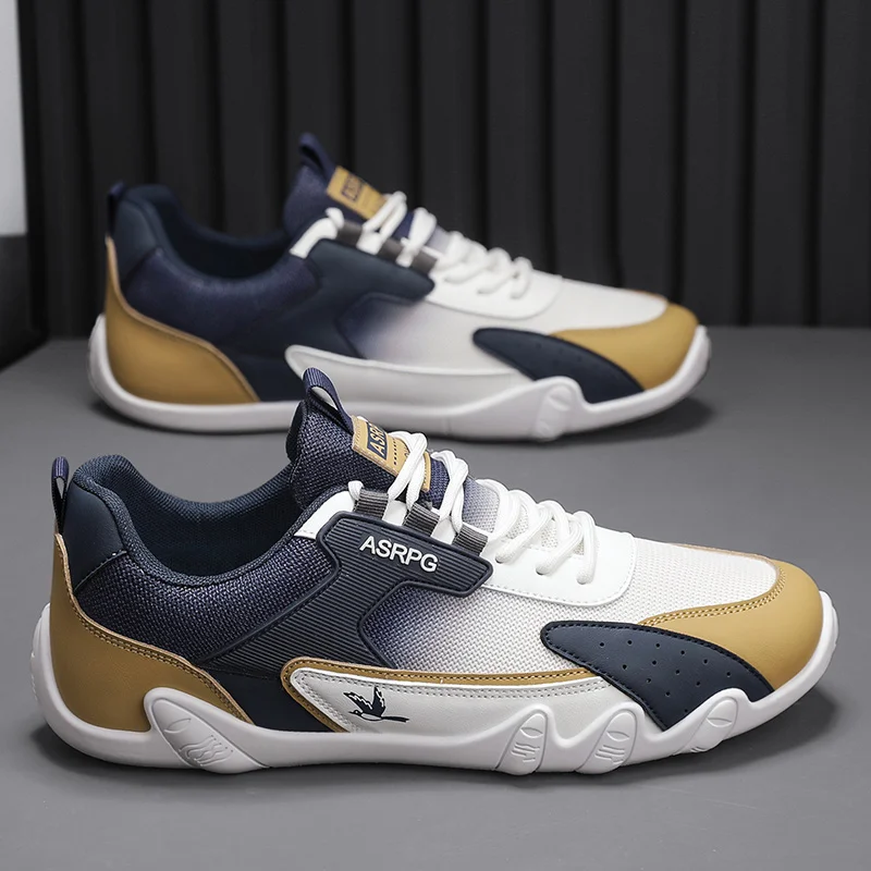 

Мужская повседневная спортивная обувь, новая летняя дышащая нескользящая обувь с сетчатой поверхностью, прогулочная вулканизированная мужская обувь для студентов