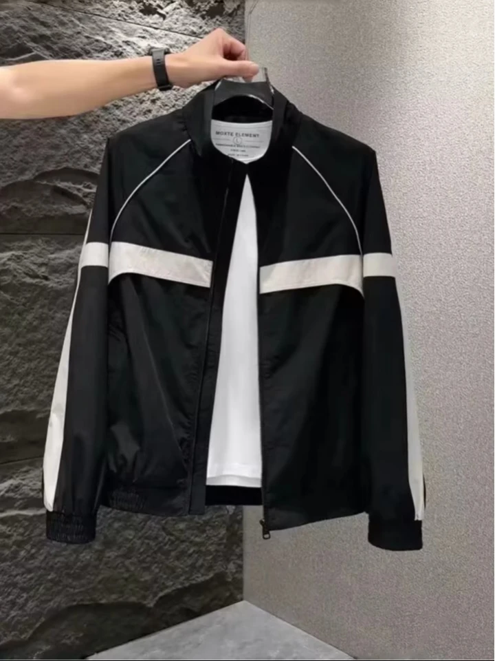 

Faionable Color Blo Jaet Мужская свободная верхняя одежда Sli Весна Осень Новое поступление Полиэфирное волокно с застежкой-молнией Lon...