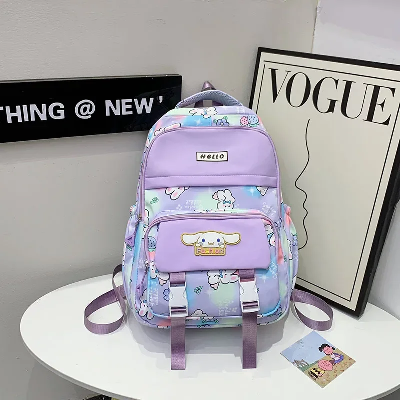 Cinnamoroll Large Capacity Backpack, Cartoon Pattern Student Cute School Bag, Student Girl Casual Travel Commute Knapsack