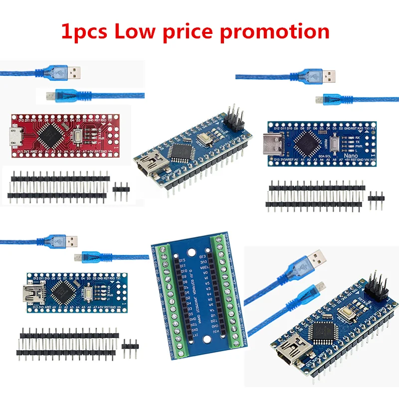 FOR Nano 3.0 Controller With The Bootloader Mini Type-C Micro USB Compatible For Arduino CH340 Driver 16Mhz ATMEGA328P/168P