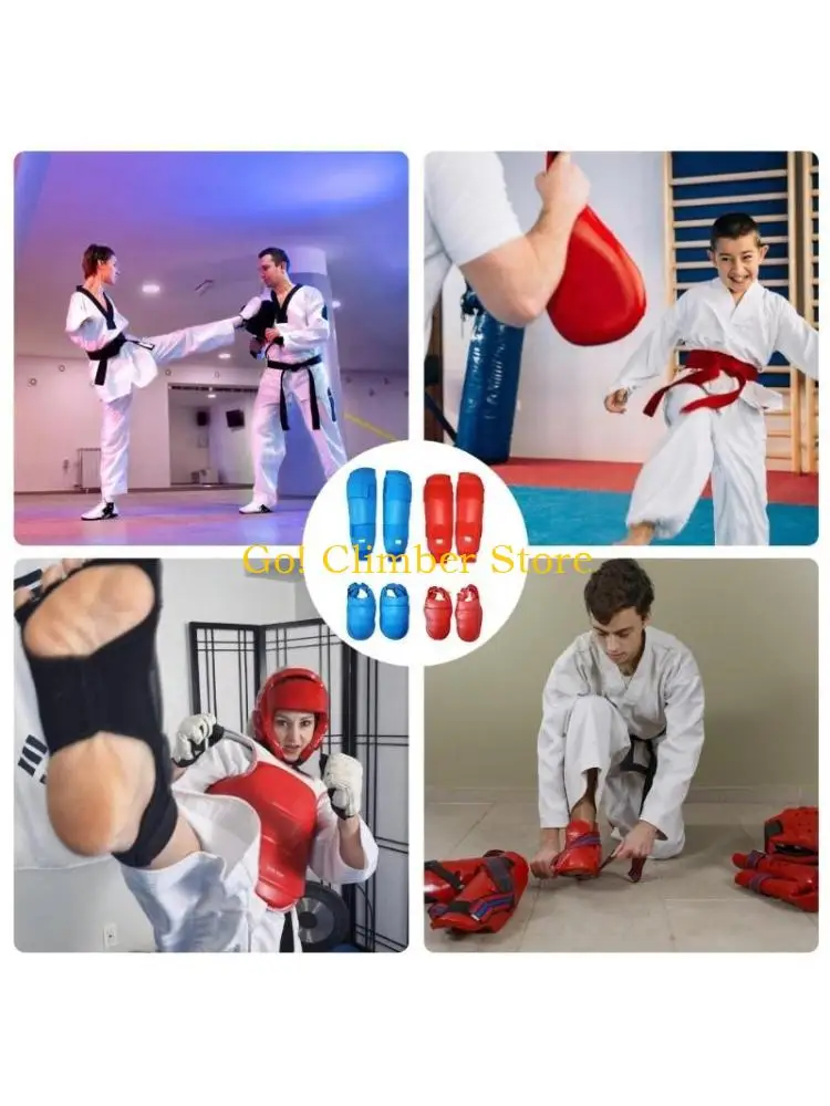 

Q84C 1 пара щитков для голени для тайского бокса, подушечки для ног, практичная защита для голени для мужчин и женщин