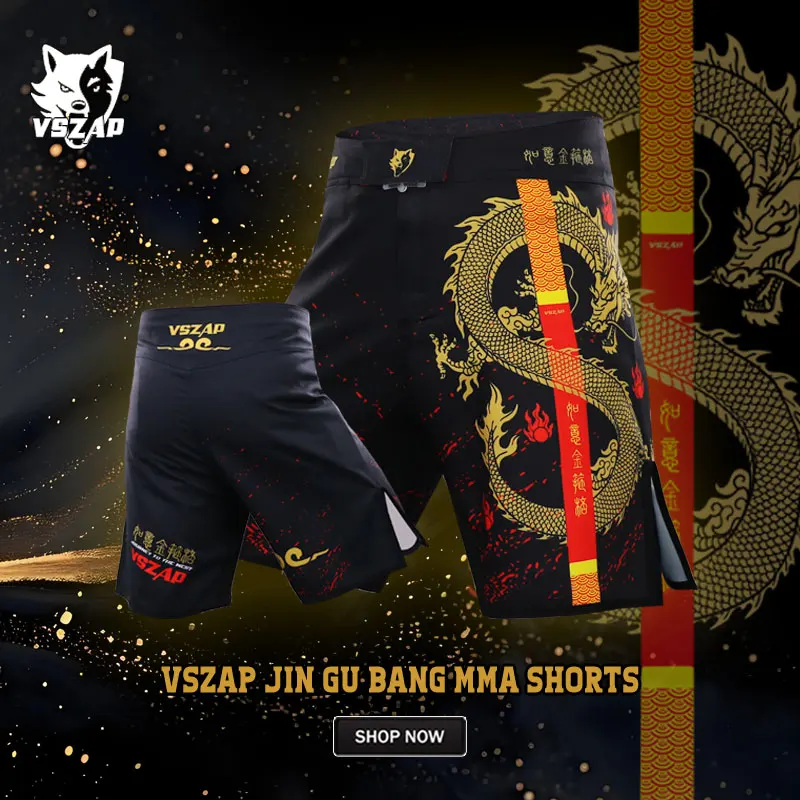 VSZAP Fighting Training Quick Drying Pants MMA Sports Fitness Boxing Muay Thai Breathable Competition Jujutsu BJJ Pants