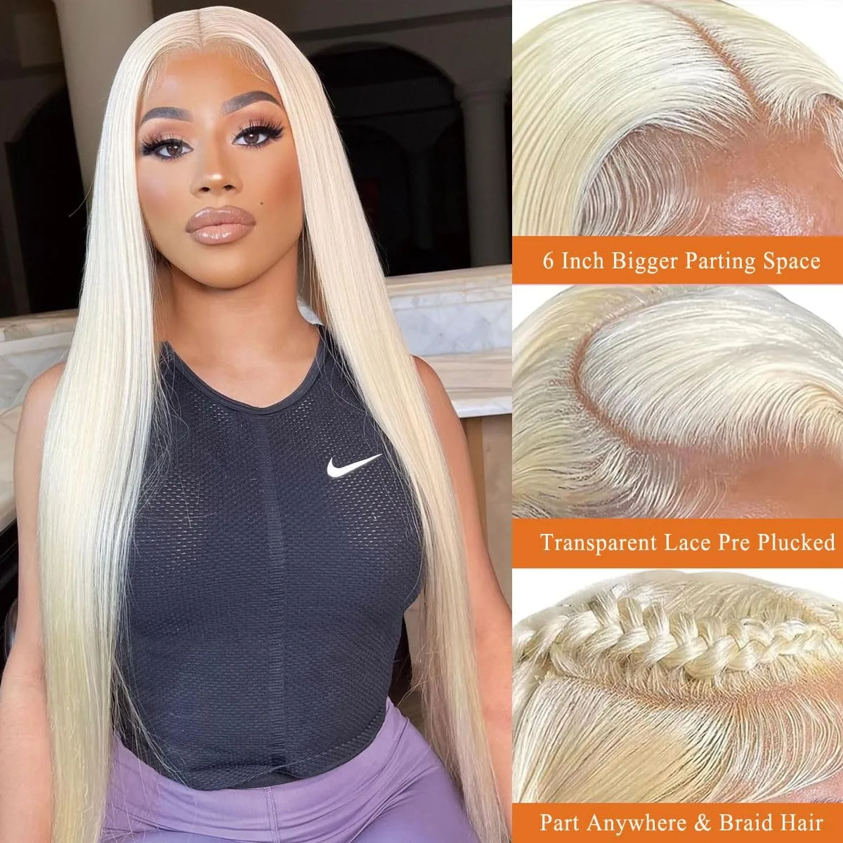 22 بوصة 13x4 613 مستقيم الدانتيل شعر مستعار أمامي شعر الإنسان 13x4 HD الدانتيل الشفاف 200% الكثافة 13*6 العظام مستقيم البرازيلي شقراء واي فاي