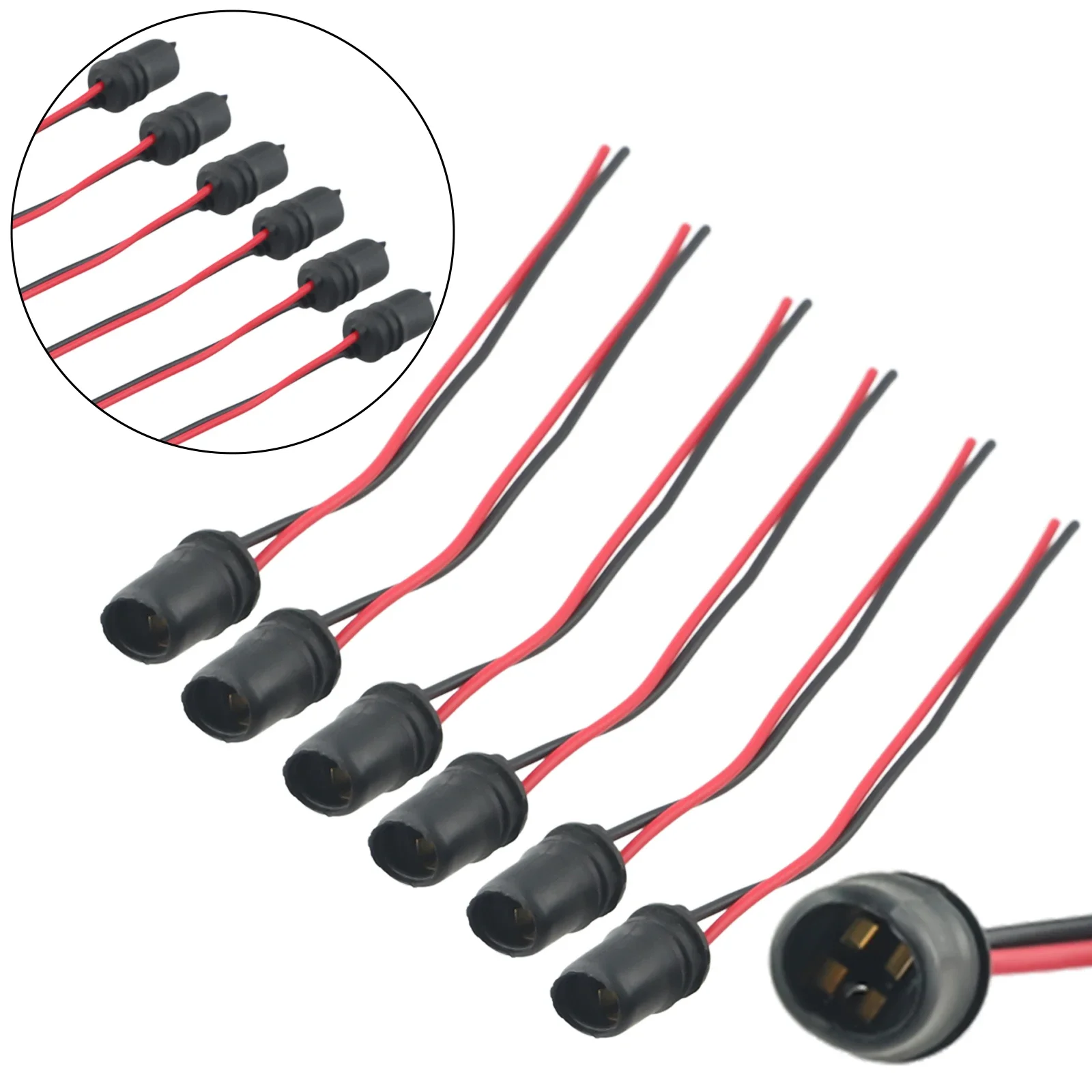 ใหม่ที่มีประโยชน์ T10 รอบซ็อกเก็ตรถสําหรับรถจักรยานยนต์โคมไฟผู้ถือรอบซ็อกเก็ตขั้วต่อยางนุ่ม 12 ซม./4.7 นิ้ว