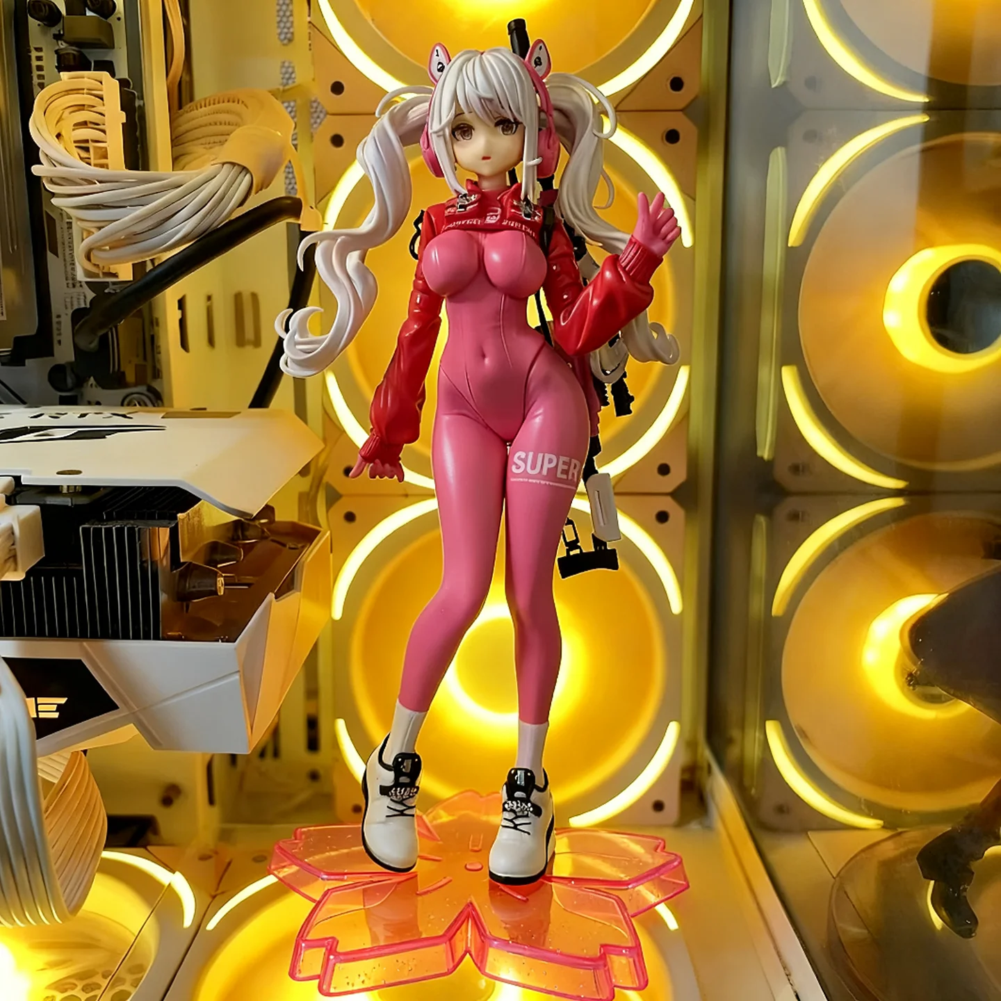 تمثال إلهة النصر نيككي، زينة مكتبية لغرفة بمنظر بحري، ديكور لعلبة الكمبيوتر، نموذج تجميعي من مادة البي في سي #3