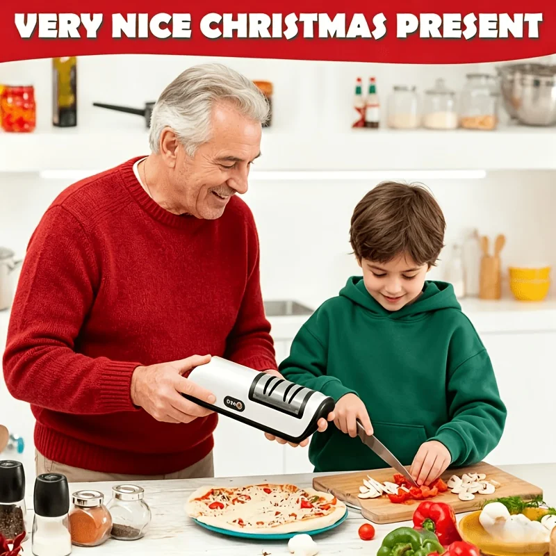 Professional USB Rechargeable Electric Knife Sharpener, Suitable for Multiple Scenarios, Can Be Used for Kitchen Tool Grinding