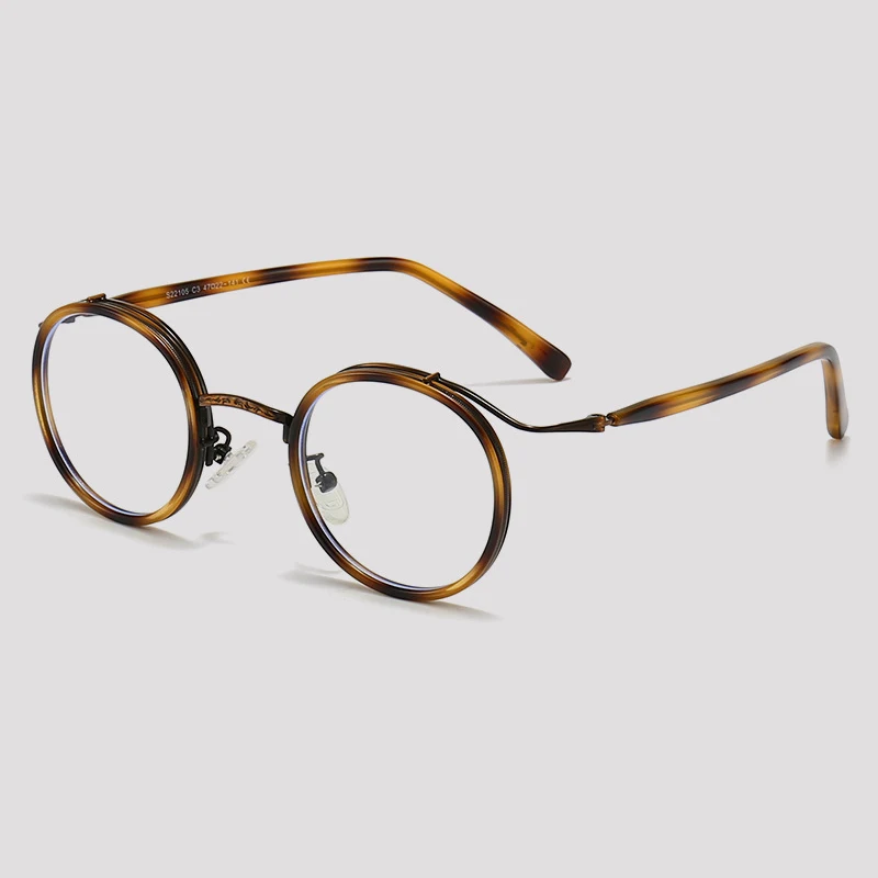 Vintage TR90 Reading Glasses Men Round Retro Anti Blue Light Prescription Glasses Women Luxury Myopia Photochromic Eyewear