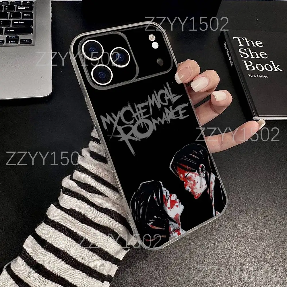 حافظة هاتف My C-Chemical Romance لهاتف iPhone 17,16,15,14,13,12,11 Pro,Max,Plus,X,XS,XR,SE4,E Mini شفافة ناعمة #2