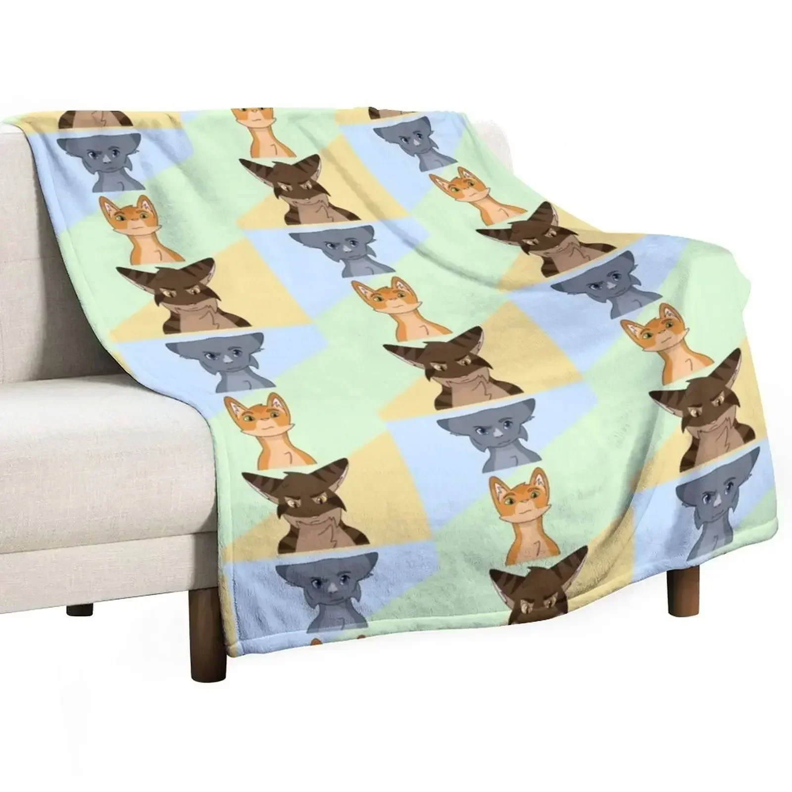 ThunderClan Leaders Throw Blanket Furrys christmas decoration Soft Plush Plaid Blankets