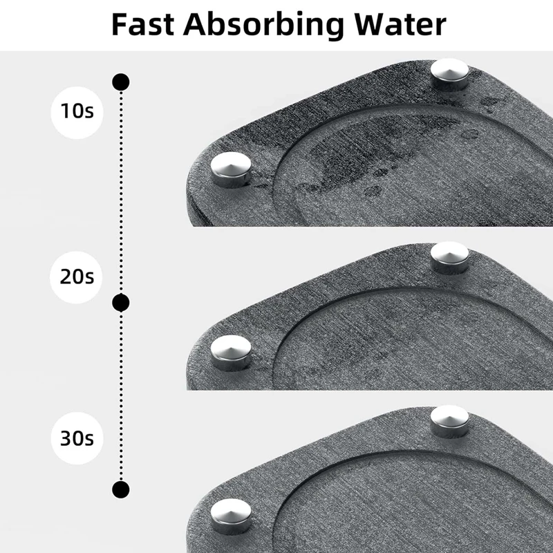 منظم مطبخ سريع الجفاف، مرتب، صينية حوض حجرية تحت حامل إسفنجة ممتص للأرض دياتومي سهل الاستخدام