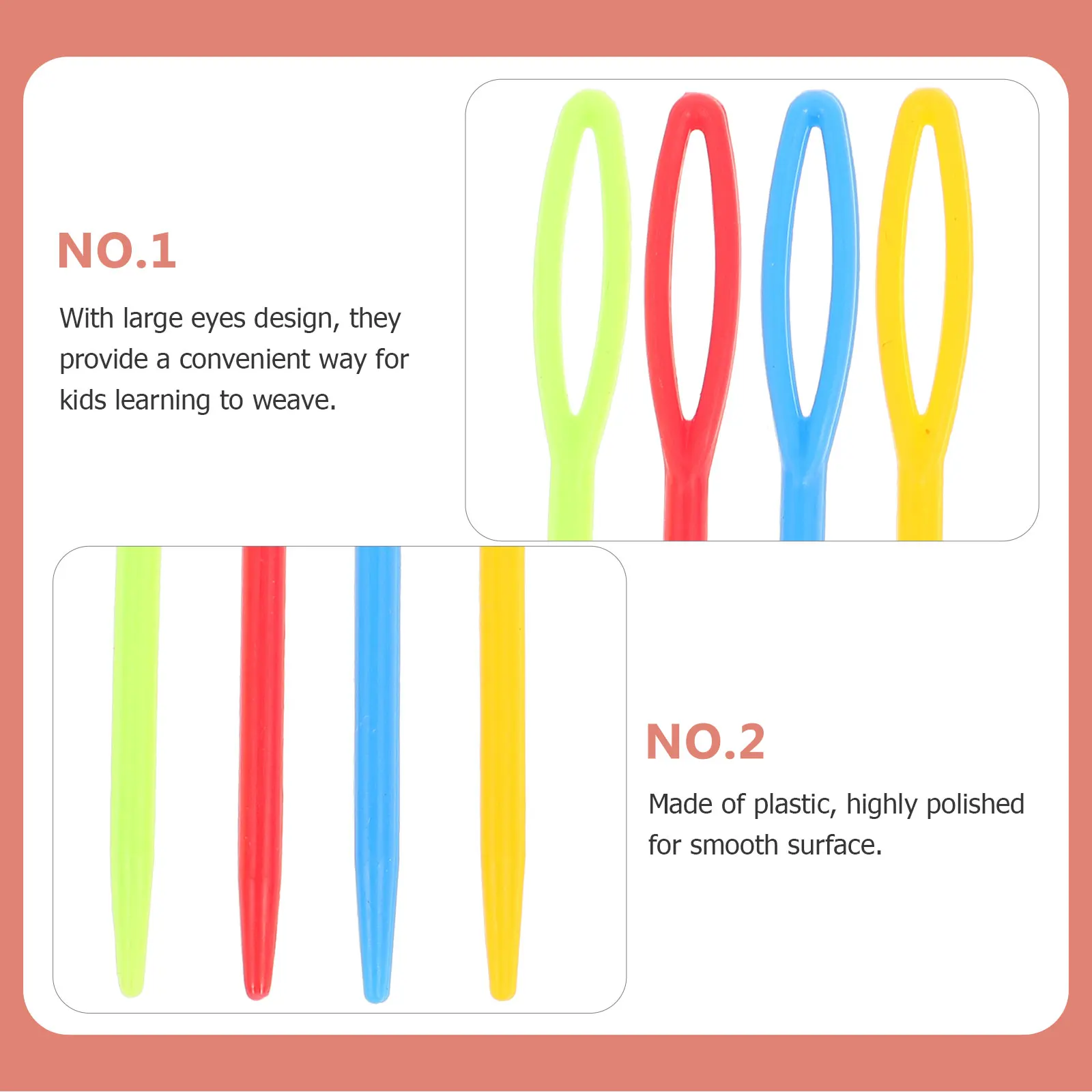 

40 Pcs Sewing Needle for Crochet Weaving Beginners Needles Large Eye Heavy