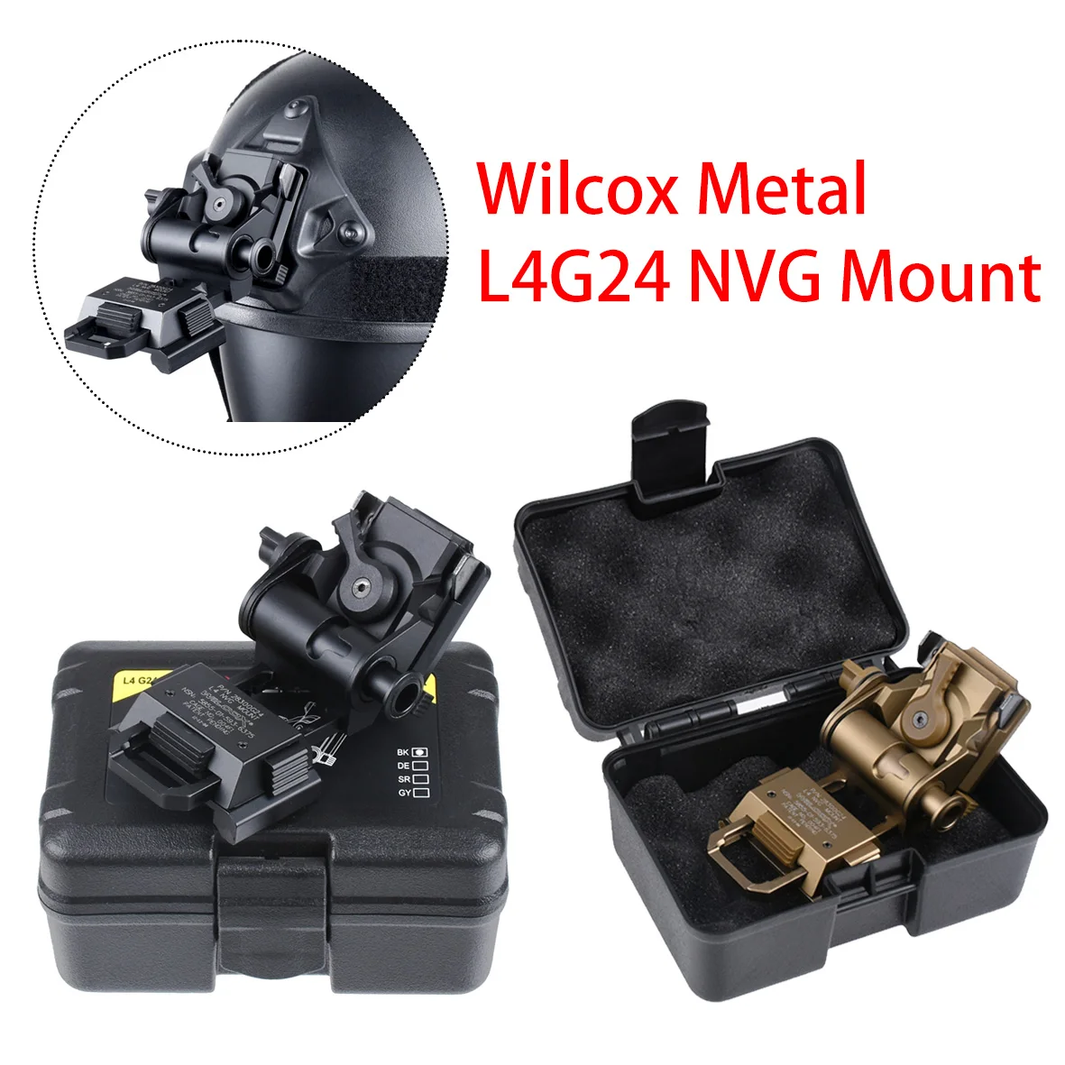 

L4 G24 L4G24 NVG Mount Wilcox Metal Bracket Holder For PVS15 PVS18 GPNVG18 Goggle Night Vision Stent Skip Fast OPS Helmet Parts