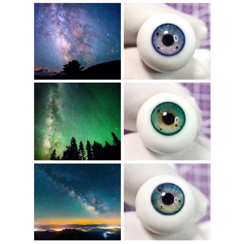 

8/10/12/14/16/18mm Doll's Eyes for 1/6 1/4 1/5 1/3 Bjd Doll Ob11 Handmade Plaster Eyeball Dress Up Toys Doll Accessories,No Doll