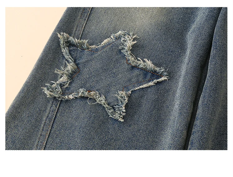 High-Waist-Jeans für Mädchen, gerade geschnittene, lockere Weitbein-Hosen, Frühling und Herbst, koreanische Vintage-Jeans, modische Kinder-Denim-Hosen für Teenager. – Detail 11